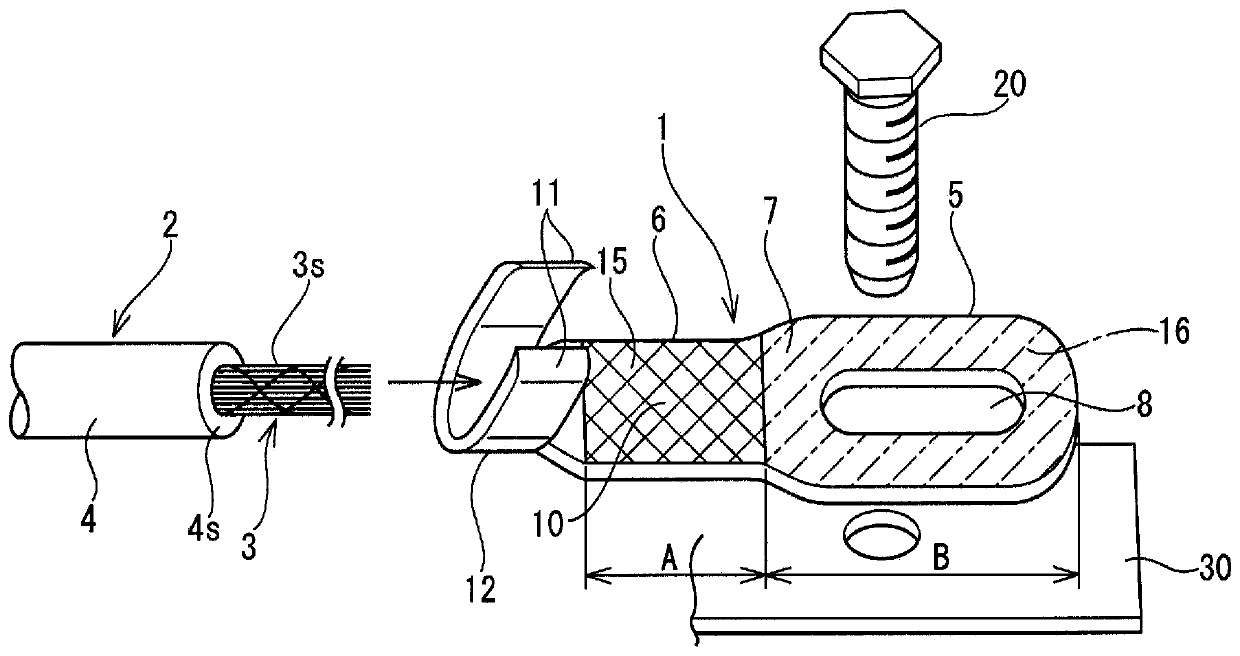 Terminal and its aluminum wire connection structure