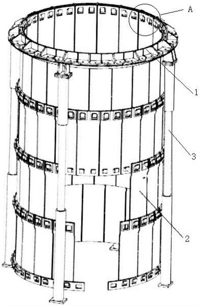 Cement preheater rack and installation method thereof