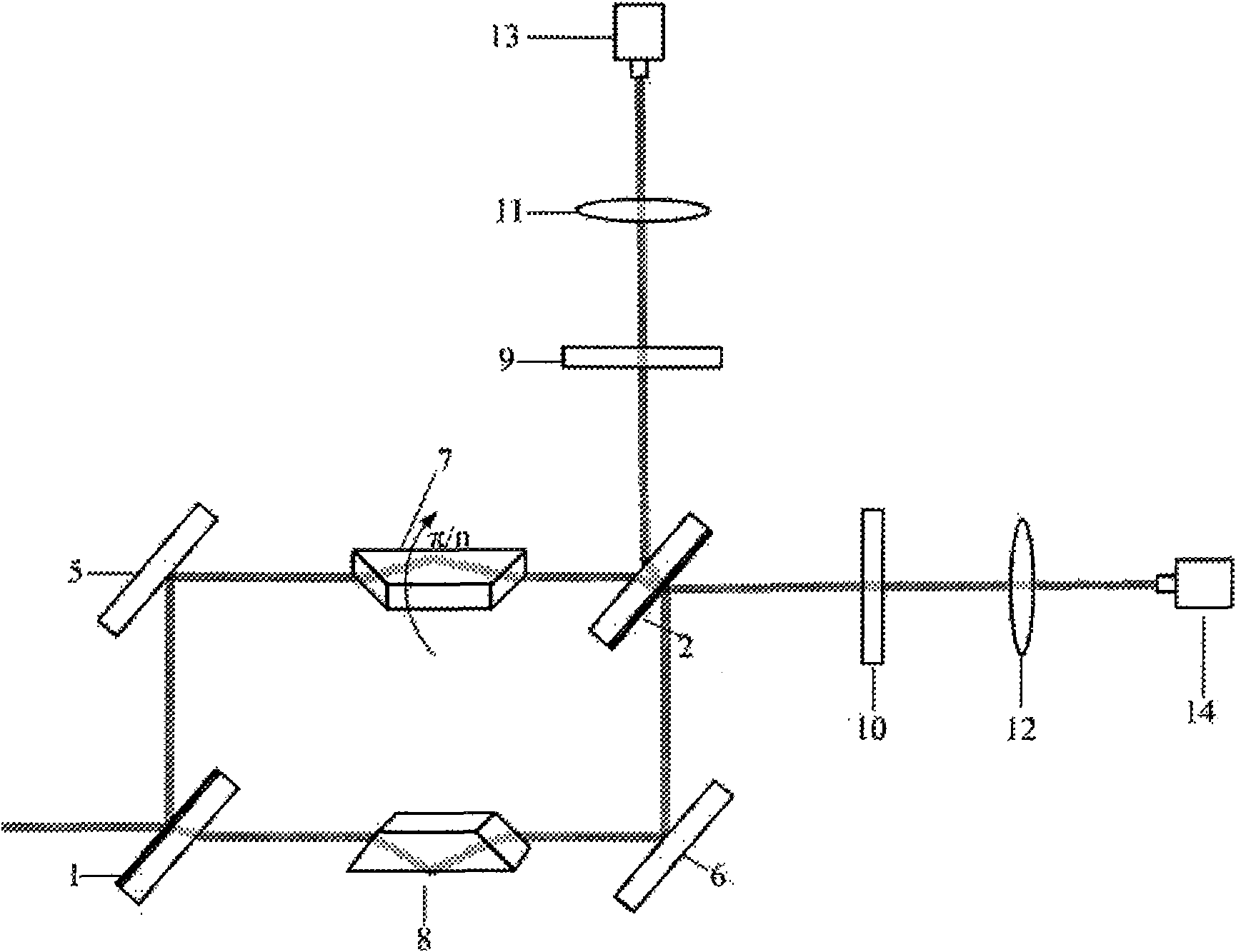 Method and device for realizing demodulation of mixing auger phase light beam orbit angular momentum state