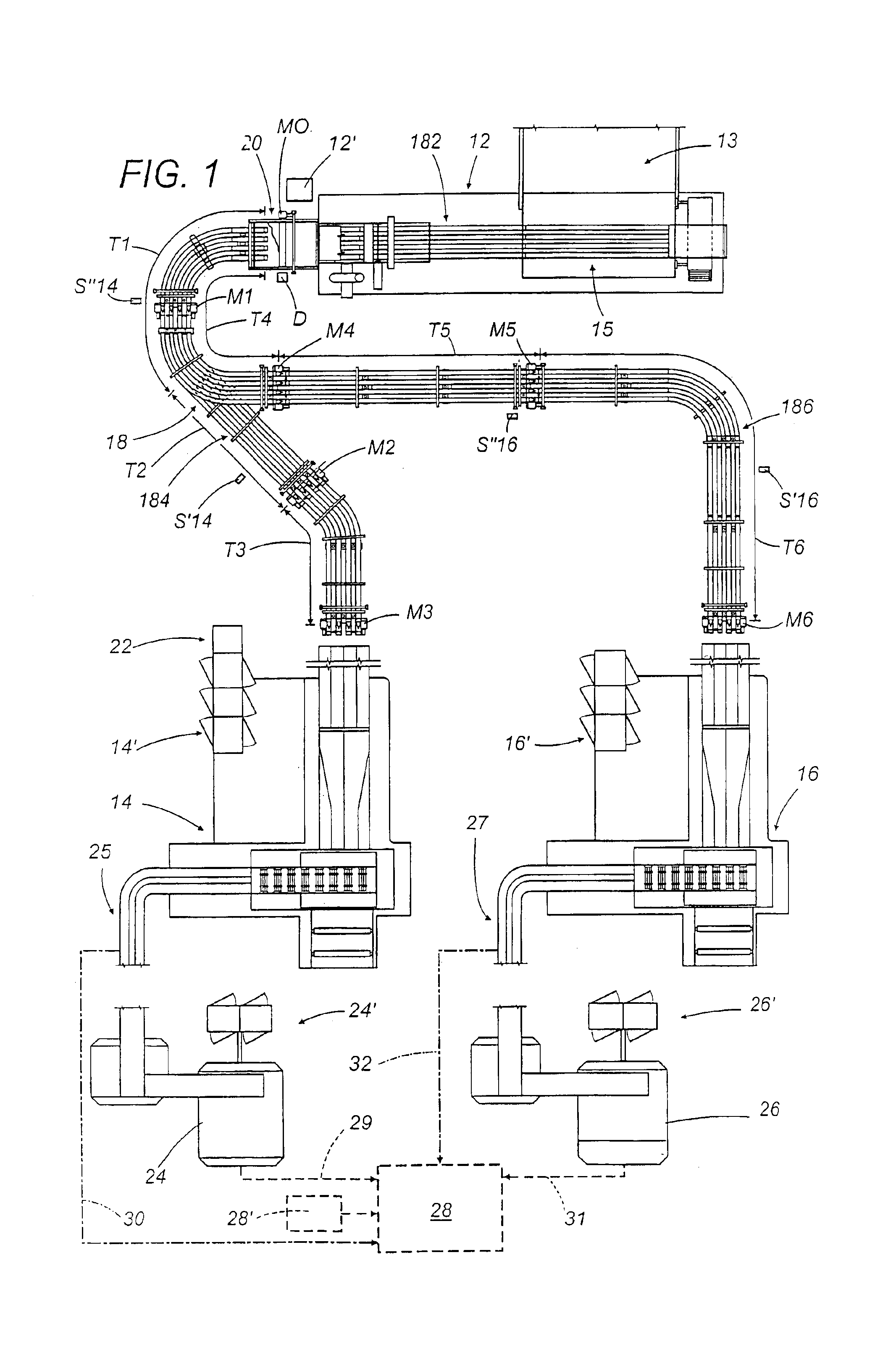 Method and a plant for producing articles, in particular paper rolls or the like, and a conveying apparatus usable in said plant