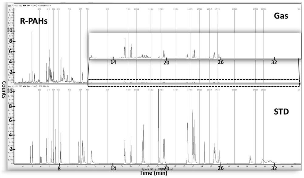 A method for the detection of 123 polycyclic aromatic hydrocarbons in environmental media by gas chromatography-tandem triple quadrupole mass spectrometry