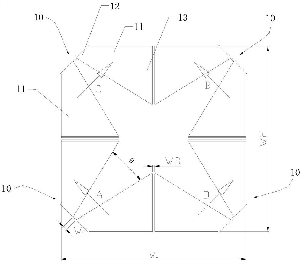 Broadband dual-polarized rhombic oscillator unit and linear array antenna