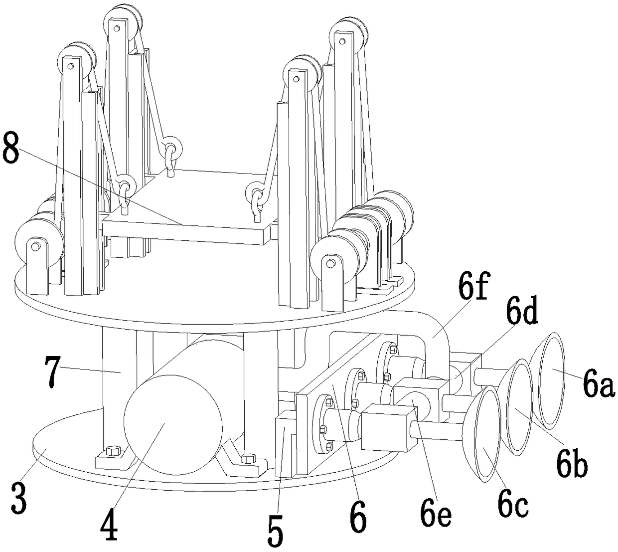 A negative pressure fixed building lifting equipment