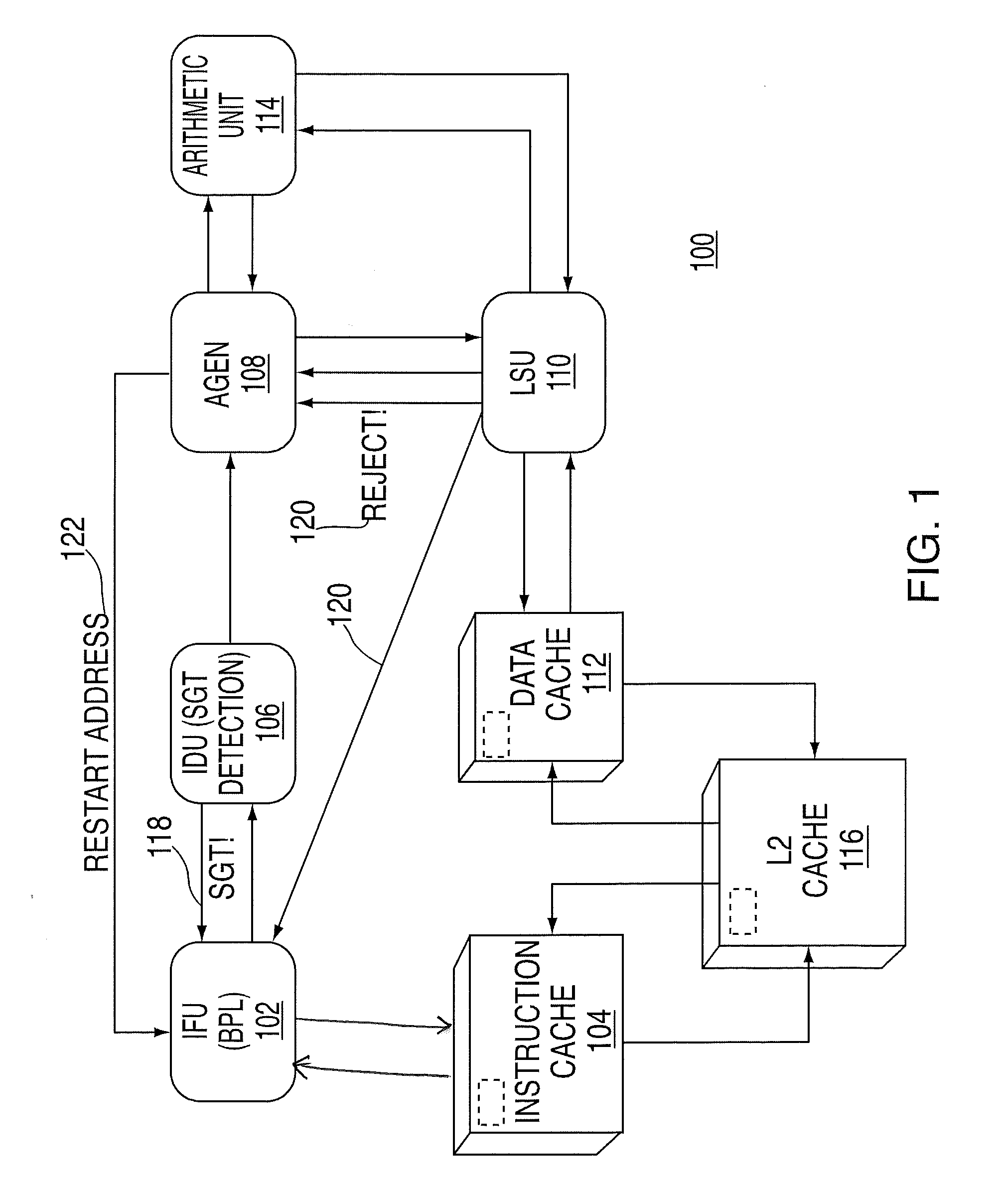 System and method for controlling restarting of instruction fetching using speculative address computations