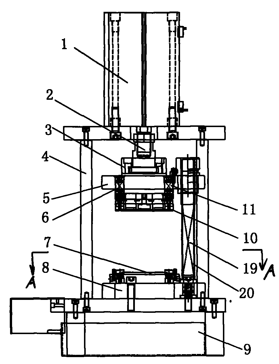 Device for separating lead frame from flow channel