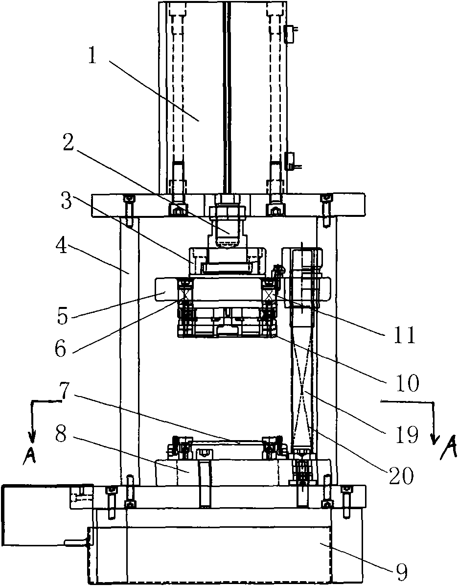 Device for separating lead frame from flow channel