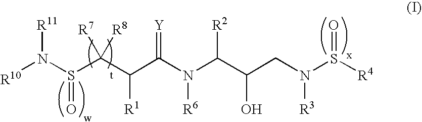 Bis-sulfonamide hydroxyethyl-amino retroviral protease inhibitors