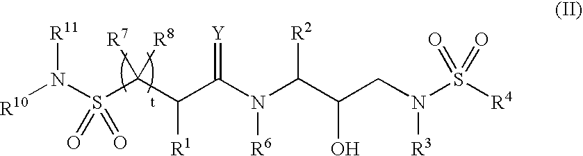 Bis-sulfonamide hydroxyethyl-amino retroviral protease inhibitors