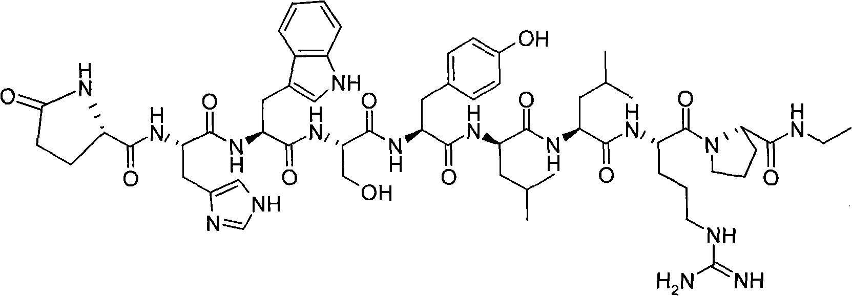 Solid phase synthesis method of leuprorelin