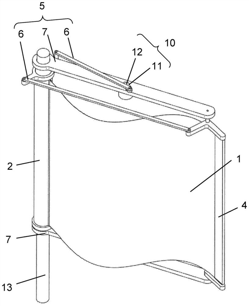 Energy generating device utilizing the energy of a flowing medium