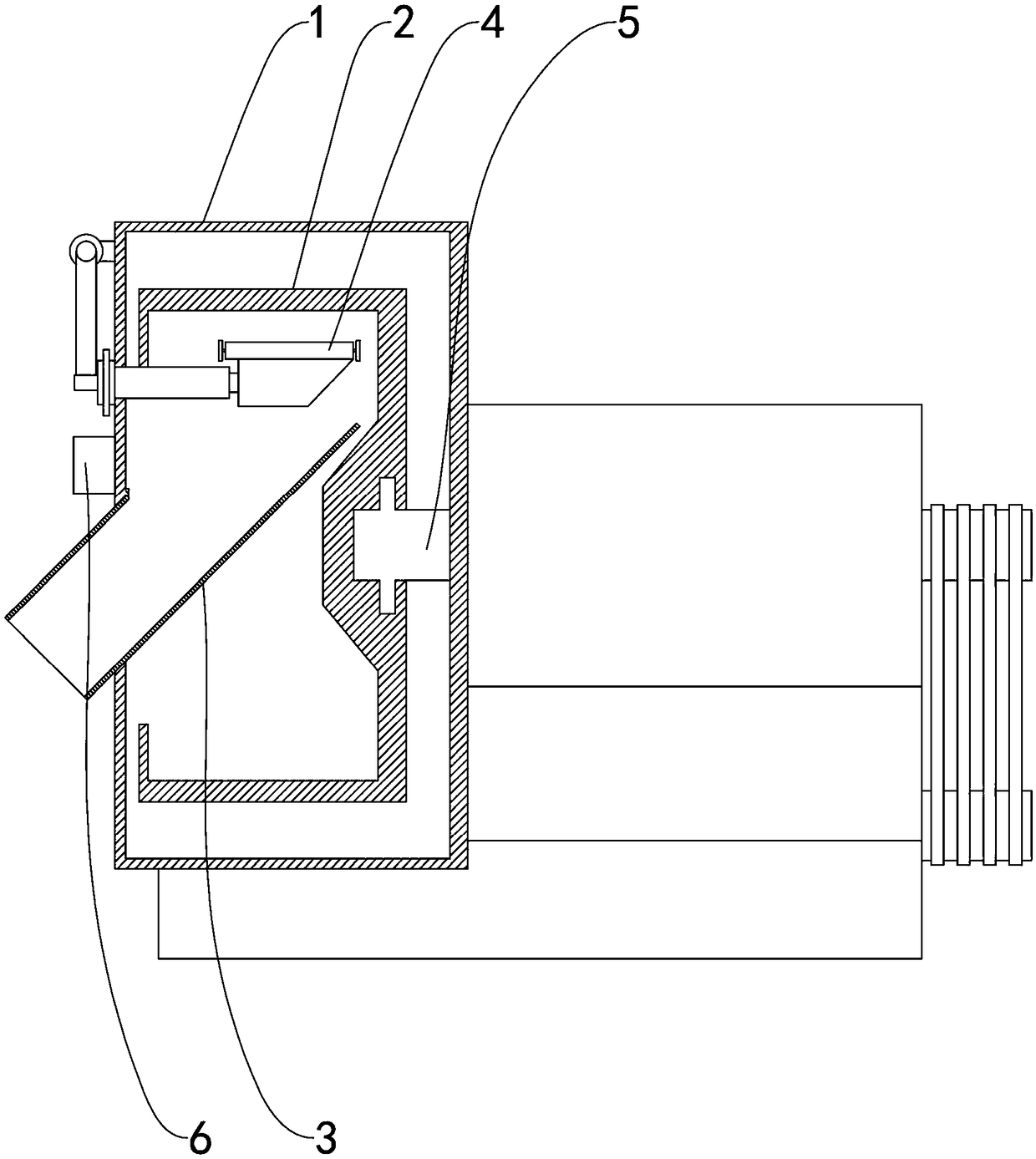 Horizontal type scraper discharge centrifuge capable of achieving filter cake thickness controllability