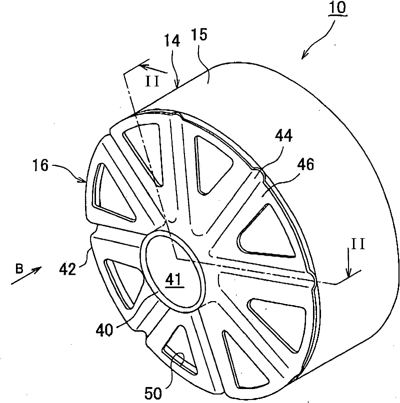 End plate, and rotor for rotary electric machine which employs the end plate