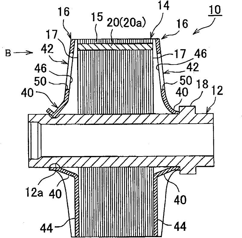 End plate, and rotor for rotary electric machine which employs the end plate