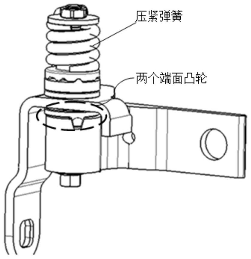 Integrated door hinge of single-spring double-cam structure