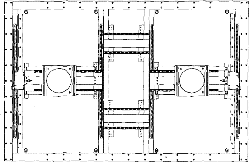 Double-driving double-bridge table changing station-based double-workpiece table high-accuracy exchange device