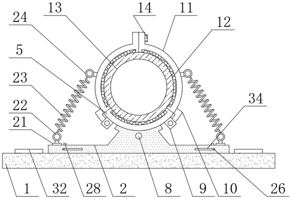 Mounting and fixing structure for indoor water supply pipe of assembly-type building