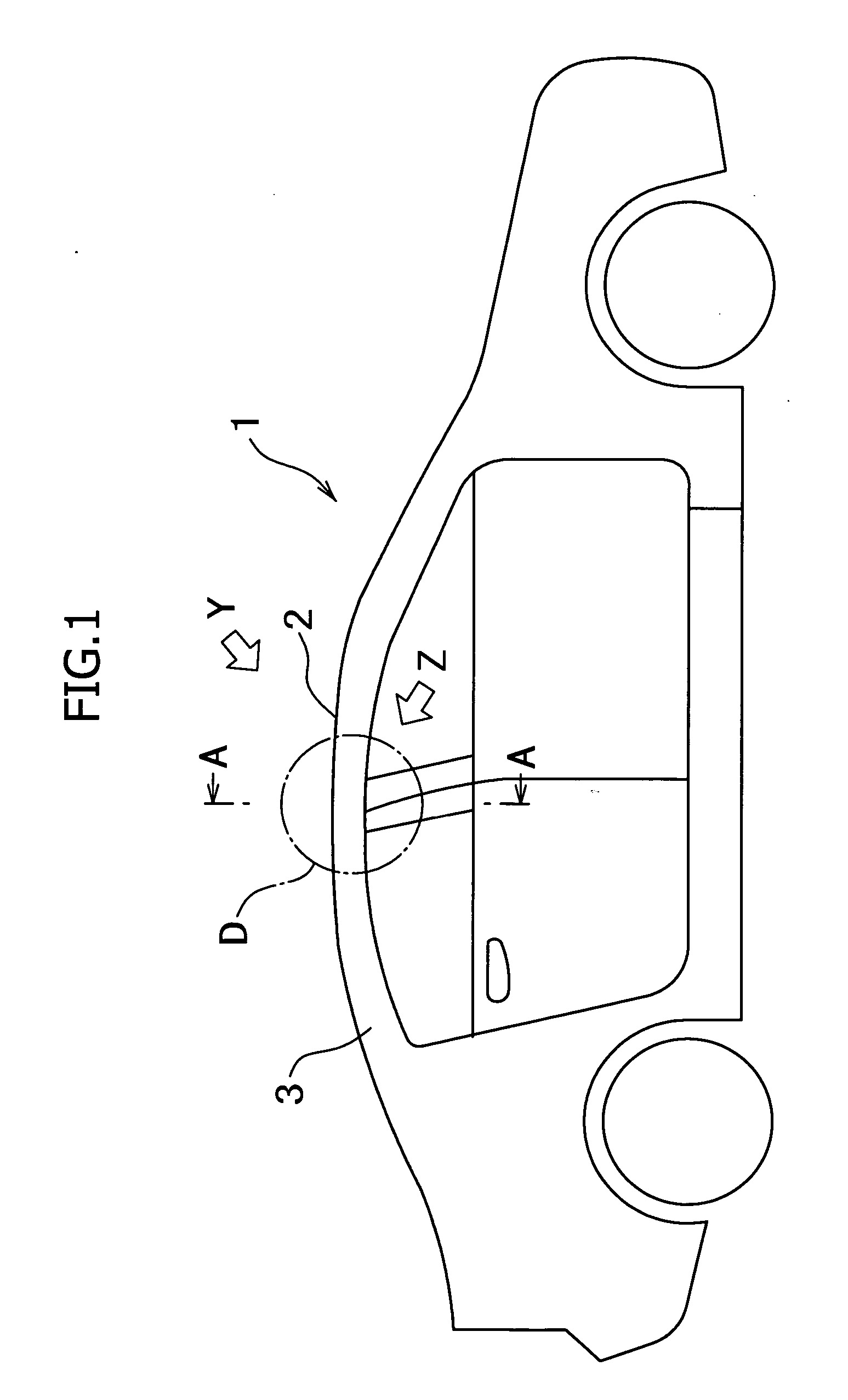 Joint construction in upper part of center pillar