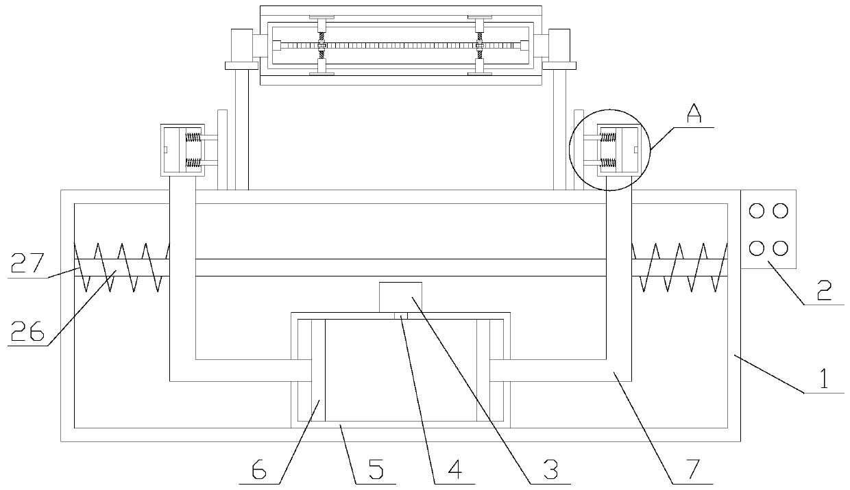 Portable embossing device with limiting function