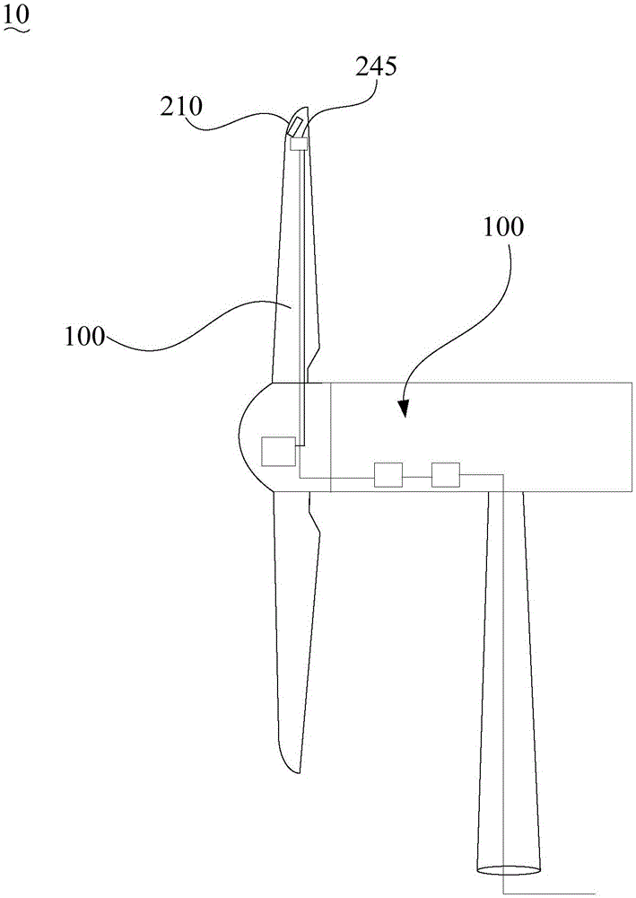 Offshore wind turbine as well as blade damage preventing device and method