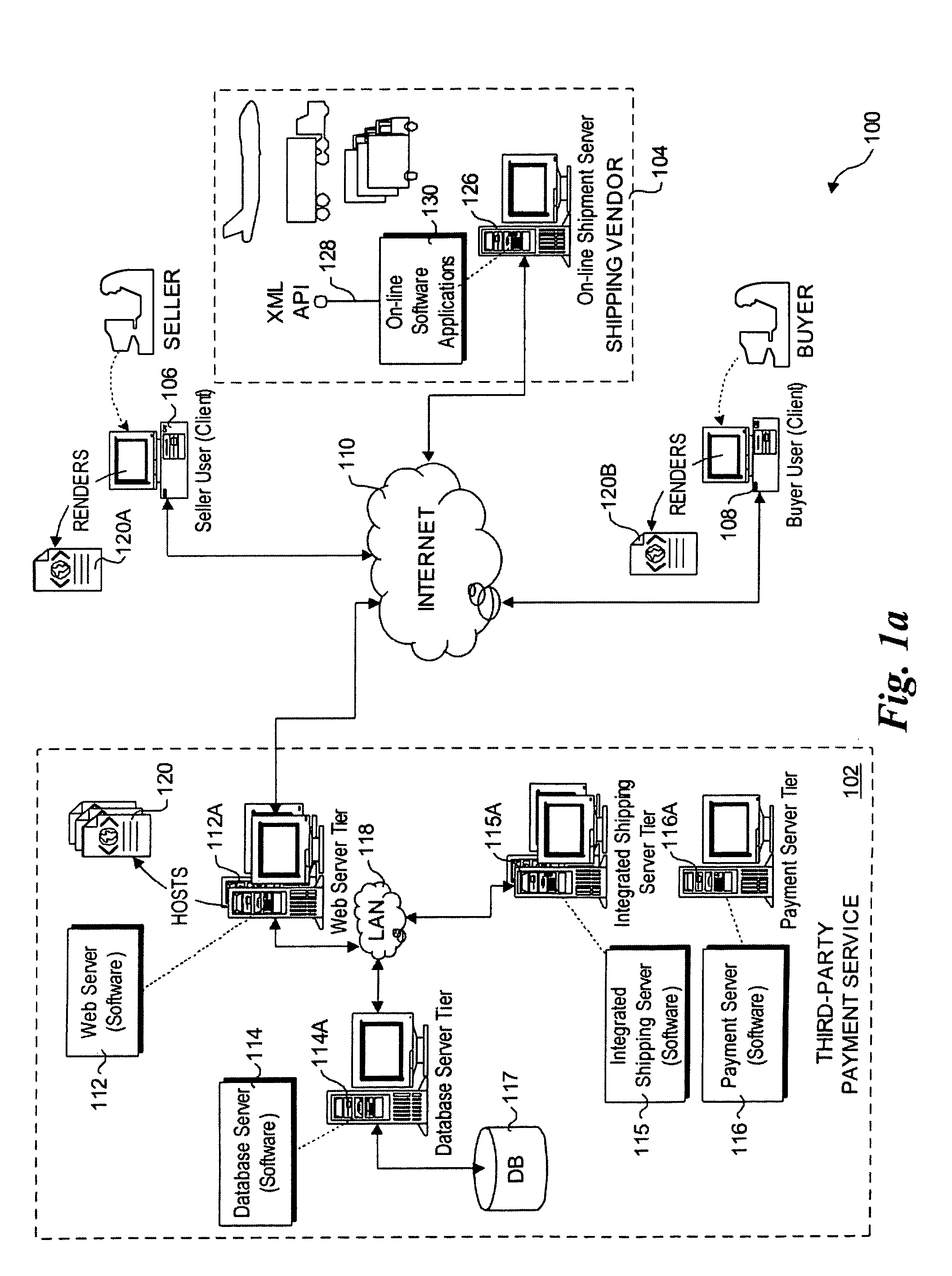 Method and system for facilitating shipping via third-party payment service