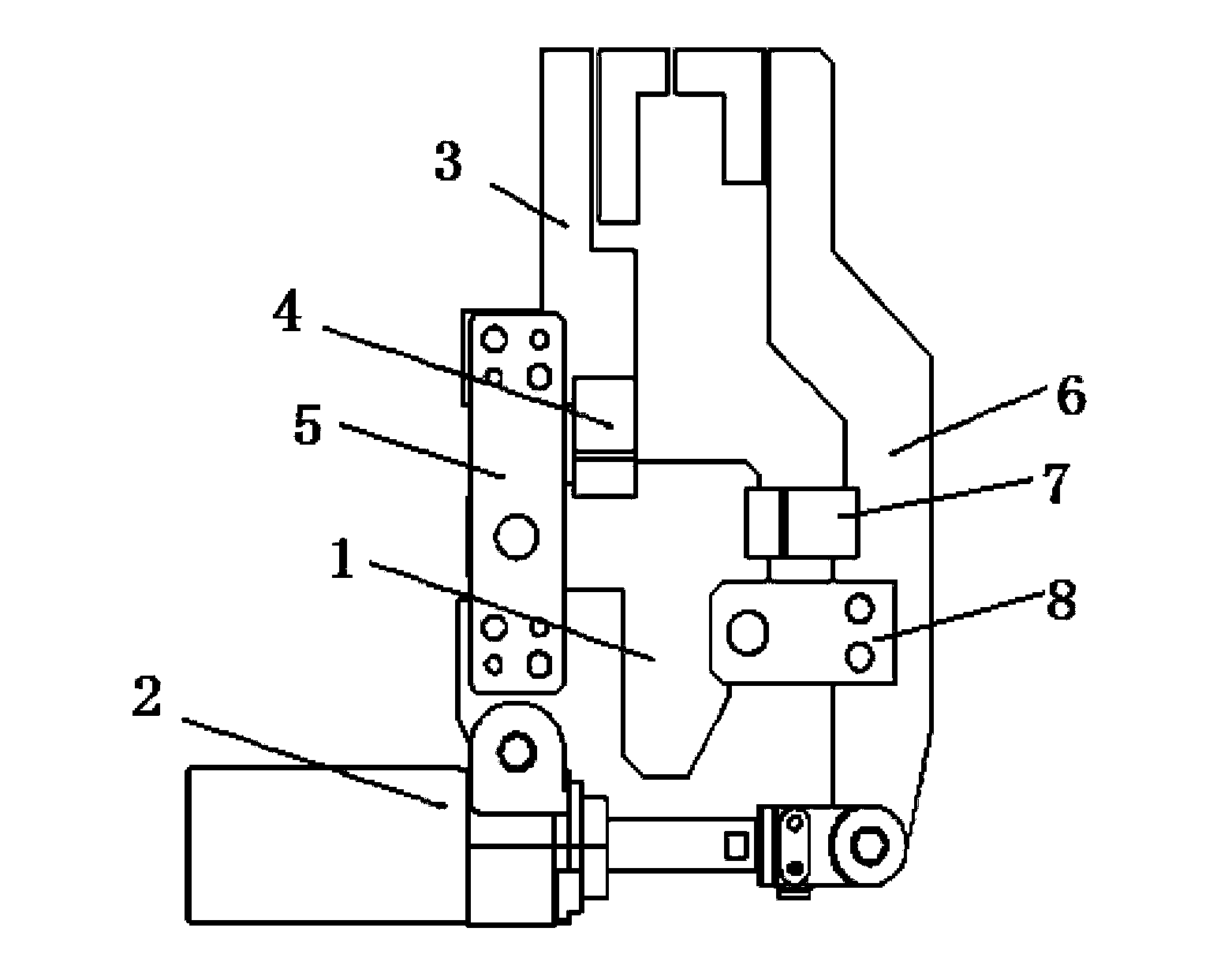 Double-face clamping device for locating and clamping automobile parts