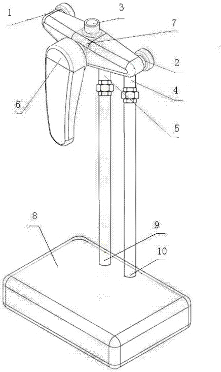 Water mixing valve capable of being externally connected with water treatment device