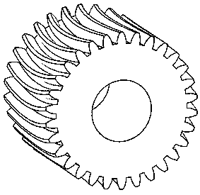 Arc tooth surface gear transmission pair and design method