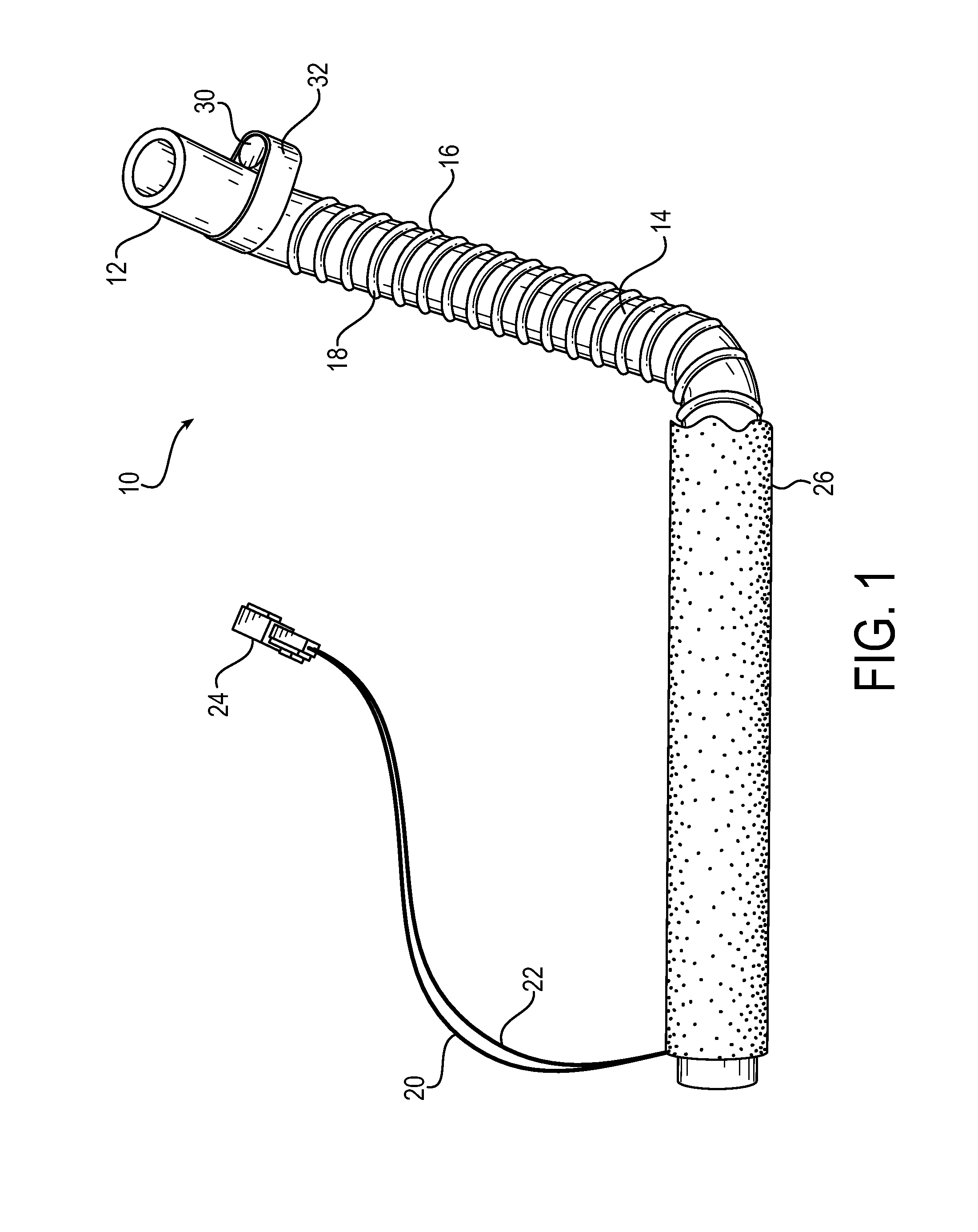 Heated hose and method