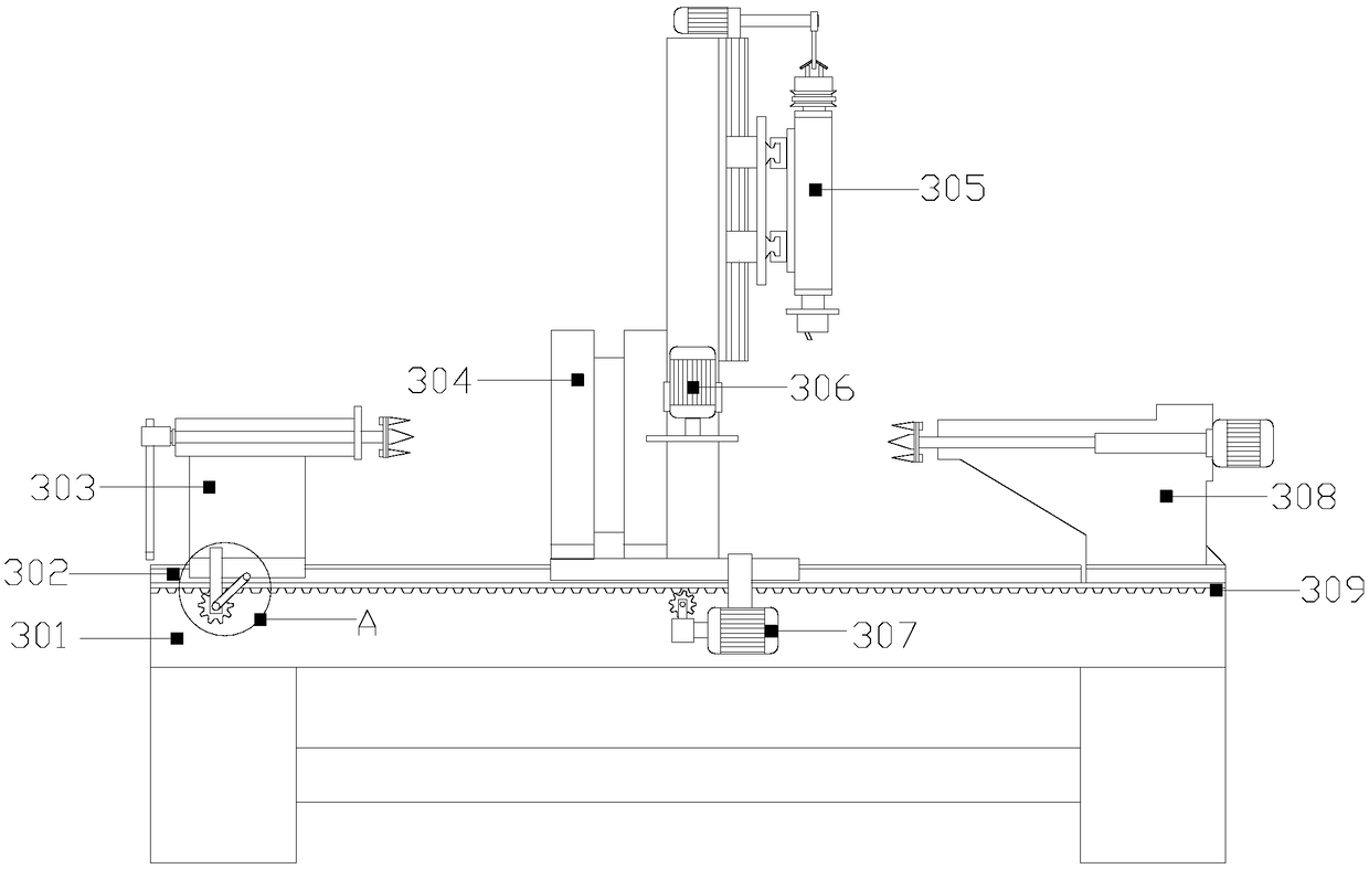 Lathe tailstock moving device