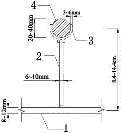 Dowel bar positioning support of cement concrete road surface based on composite