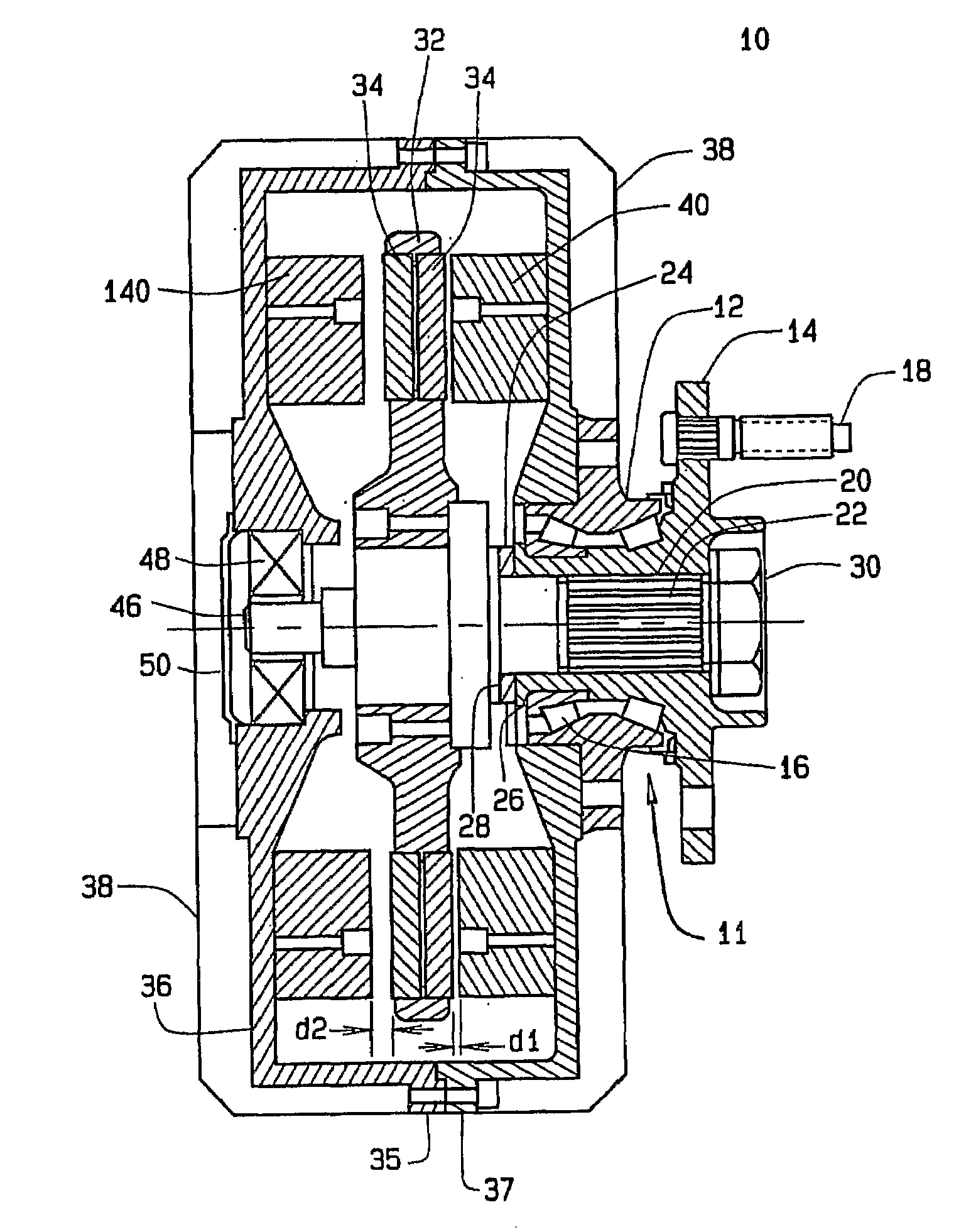 Virtual Moving Air Gap For An Axial Flux Permanent Magnet Motor With Dual Stators