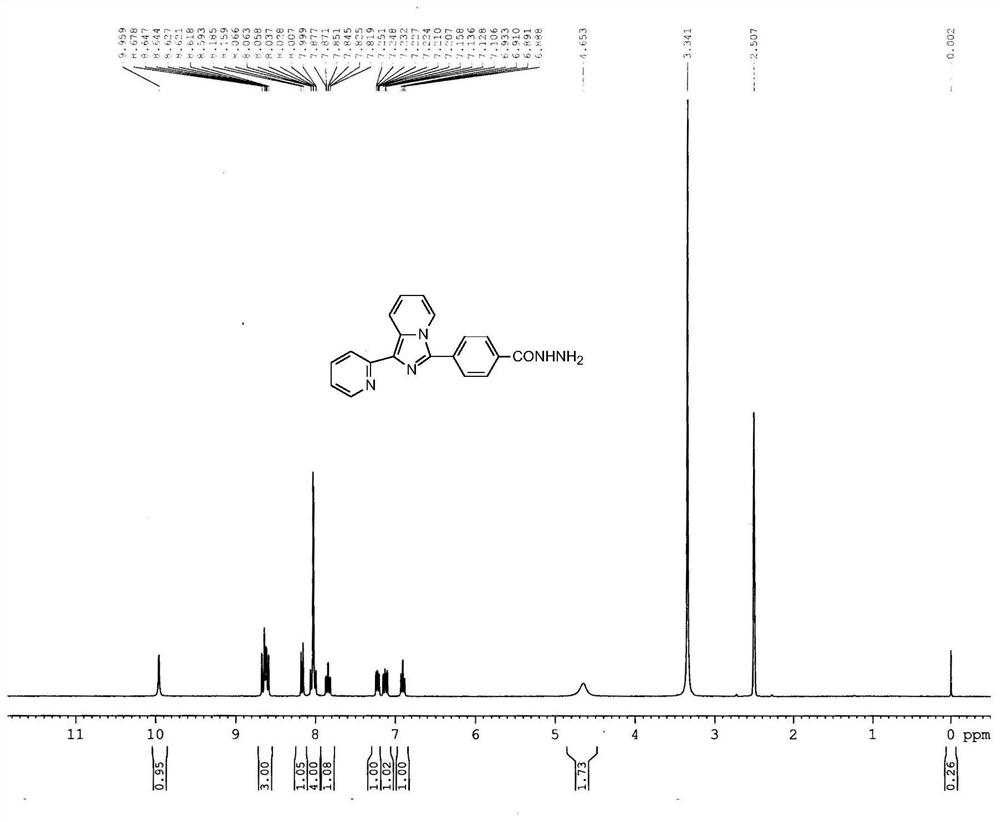 A kind of multi-response nitrogen-heterocyclic formaldehyde fluorescent probe molecule and its preparation method and application