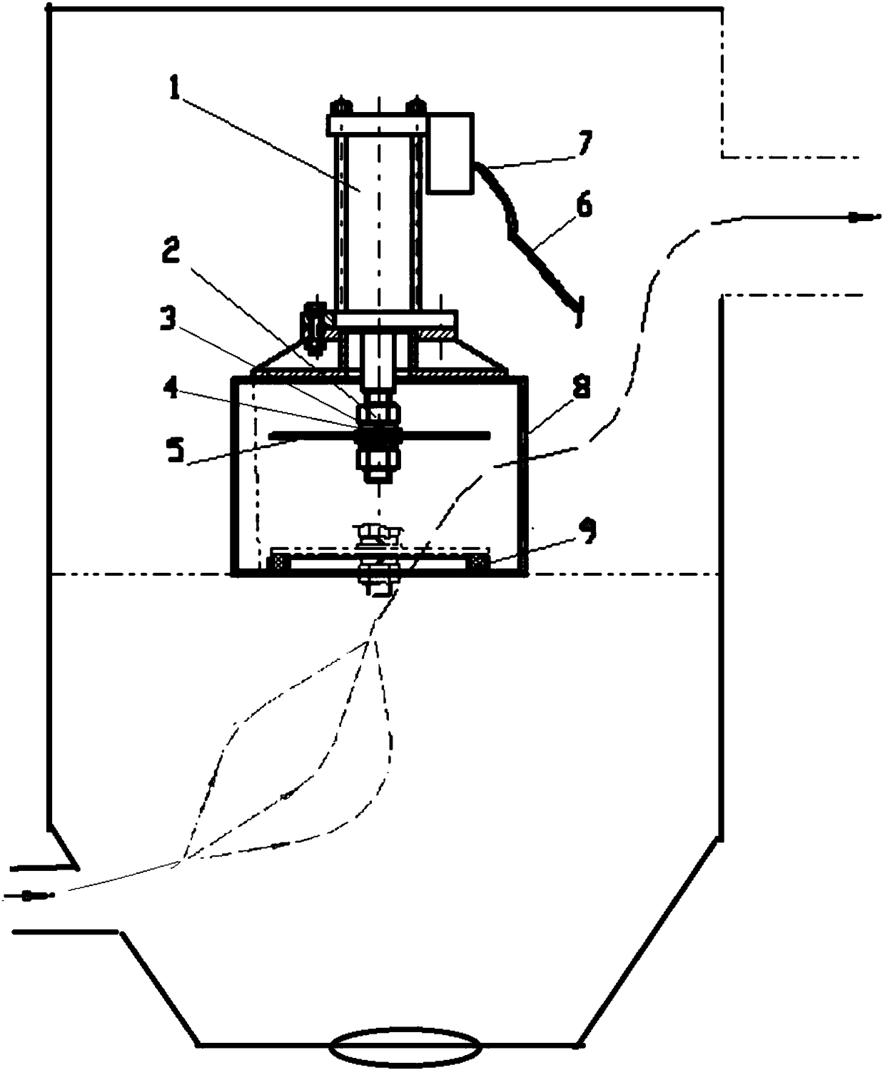 An emergency bypass device for a porous ceramic dust collector