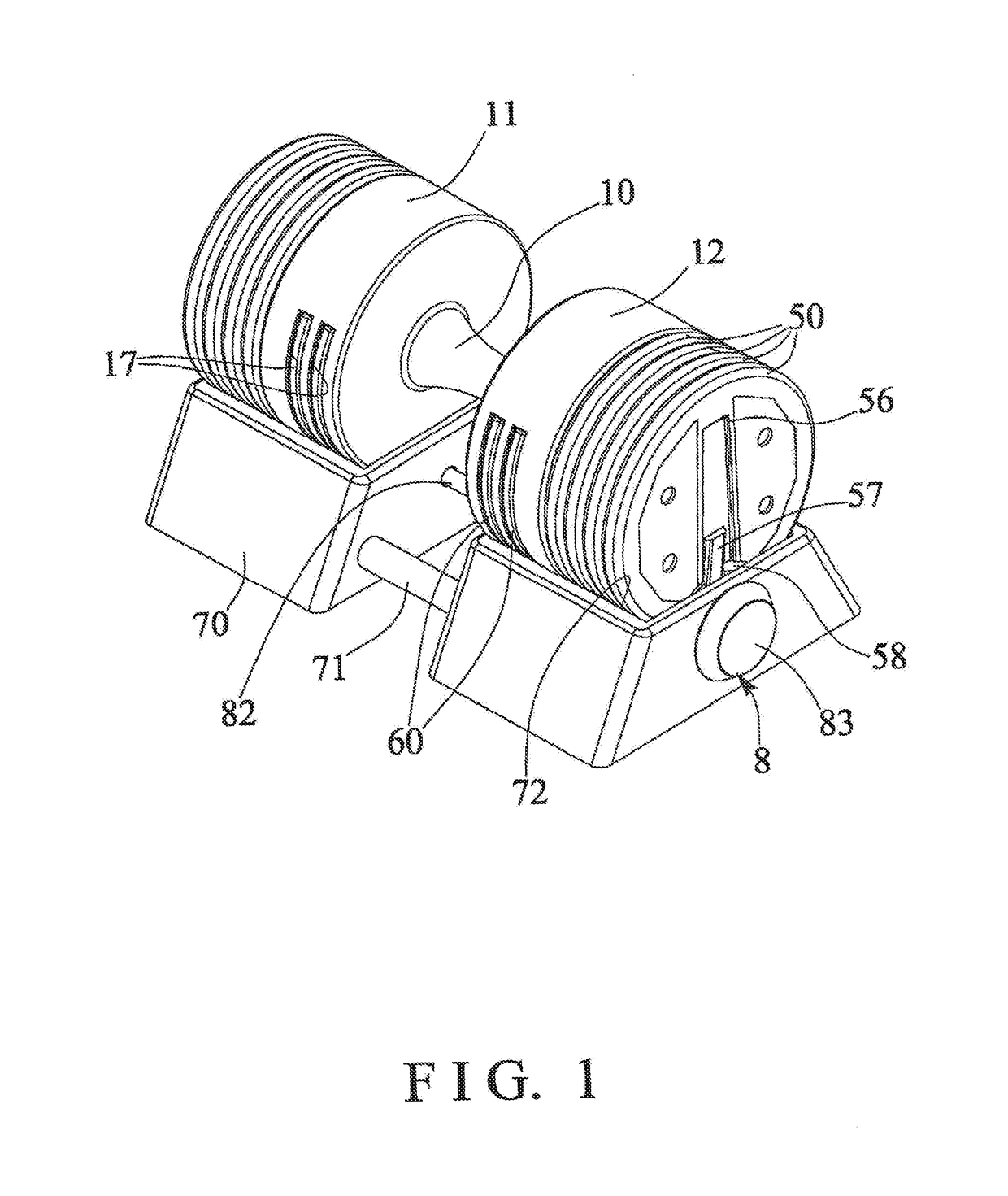 Adjustable dumbbell