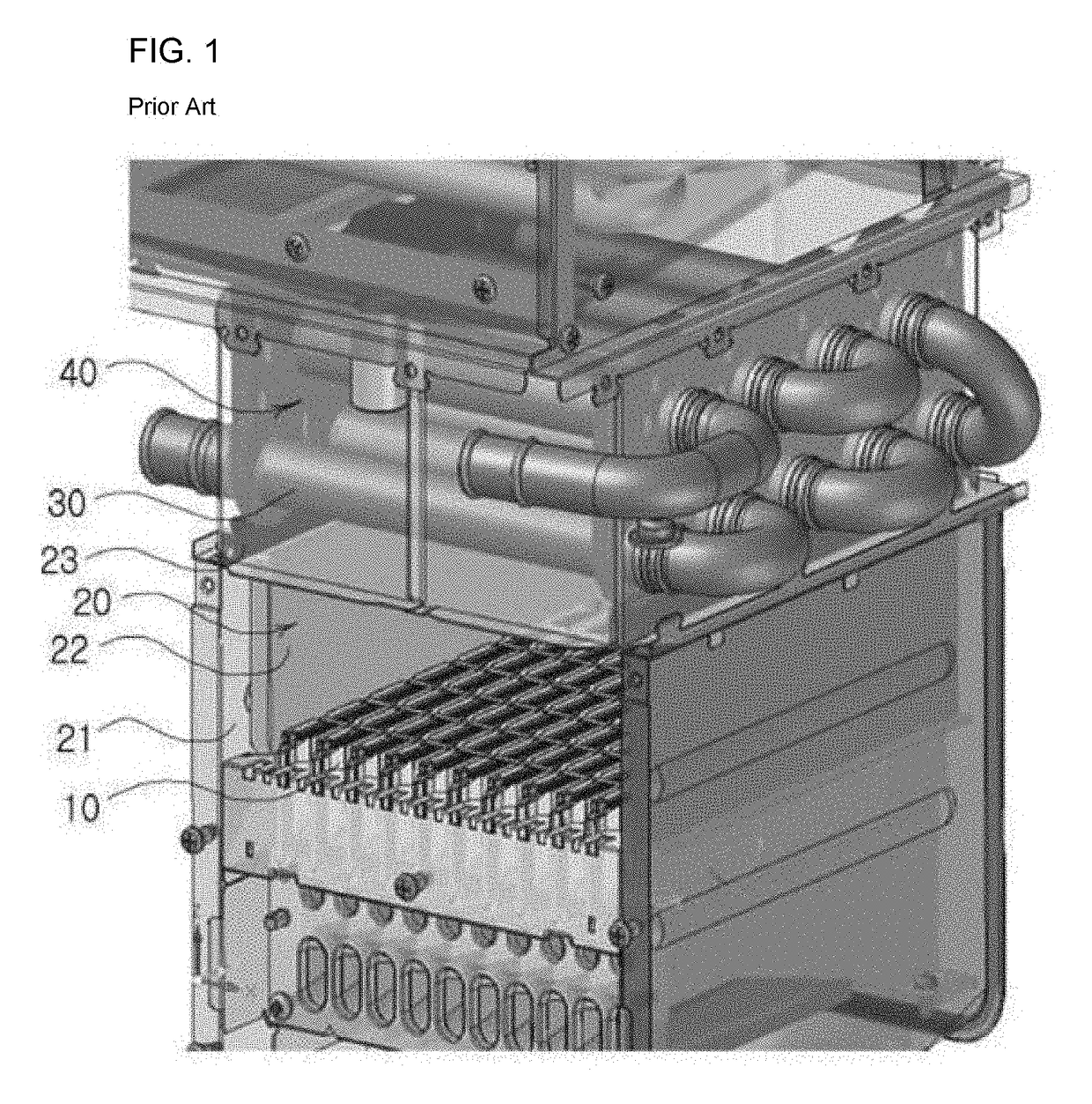 U-bend pipe type heat exchanger