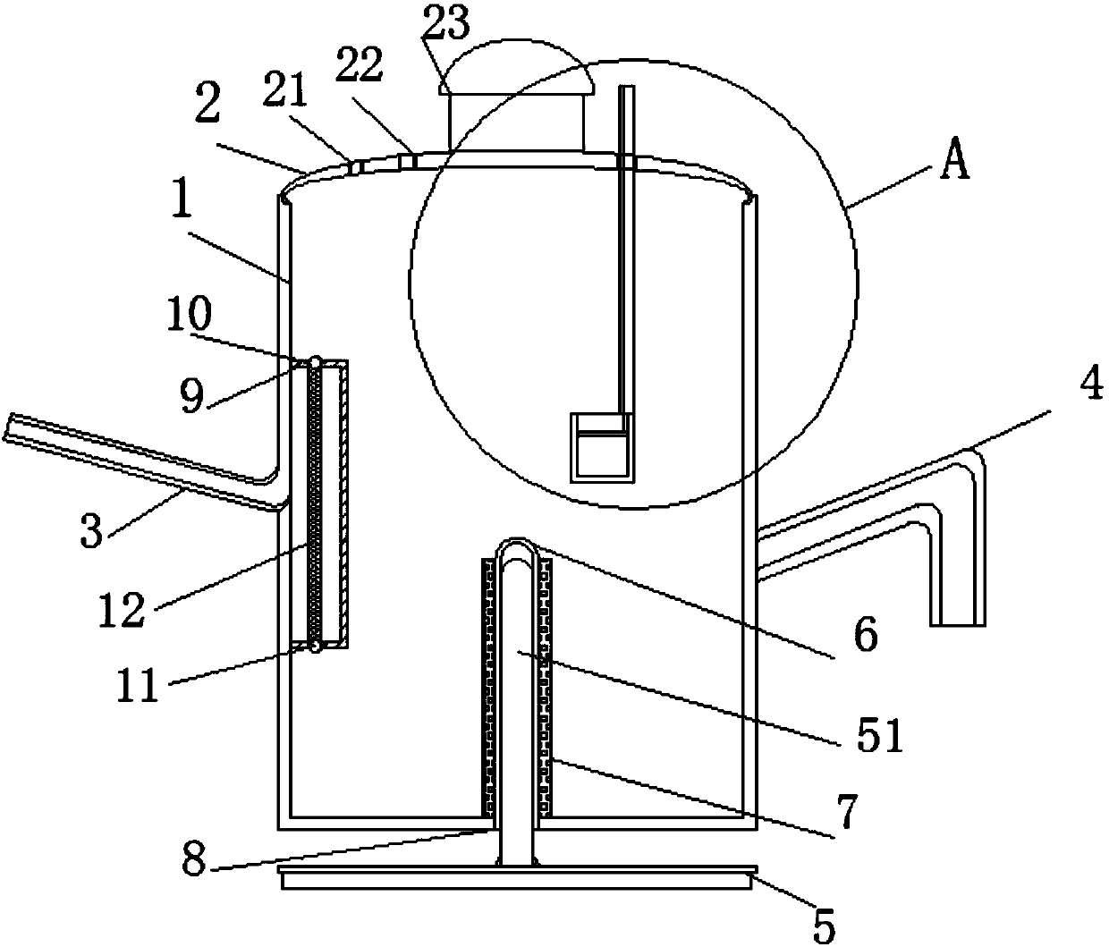 Medicine decocting device bringing convenience to cleaning and filtering