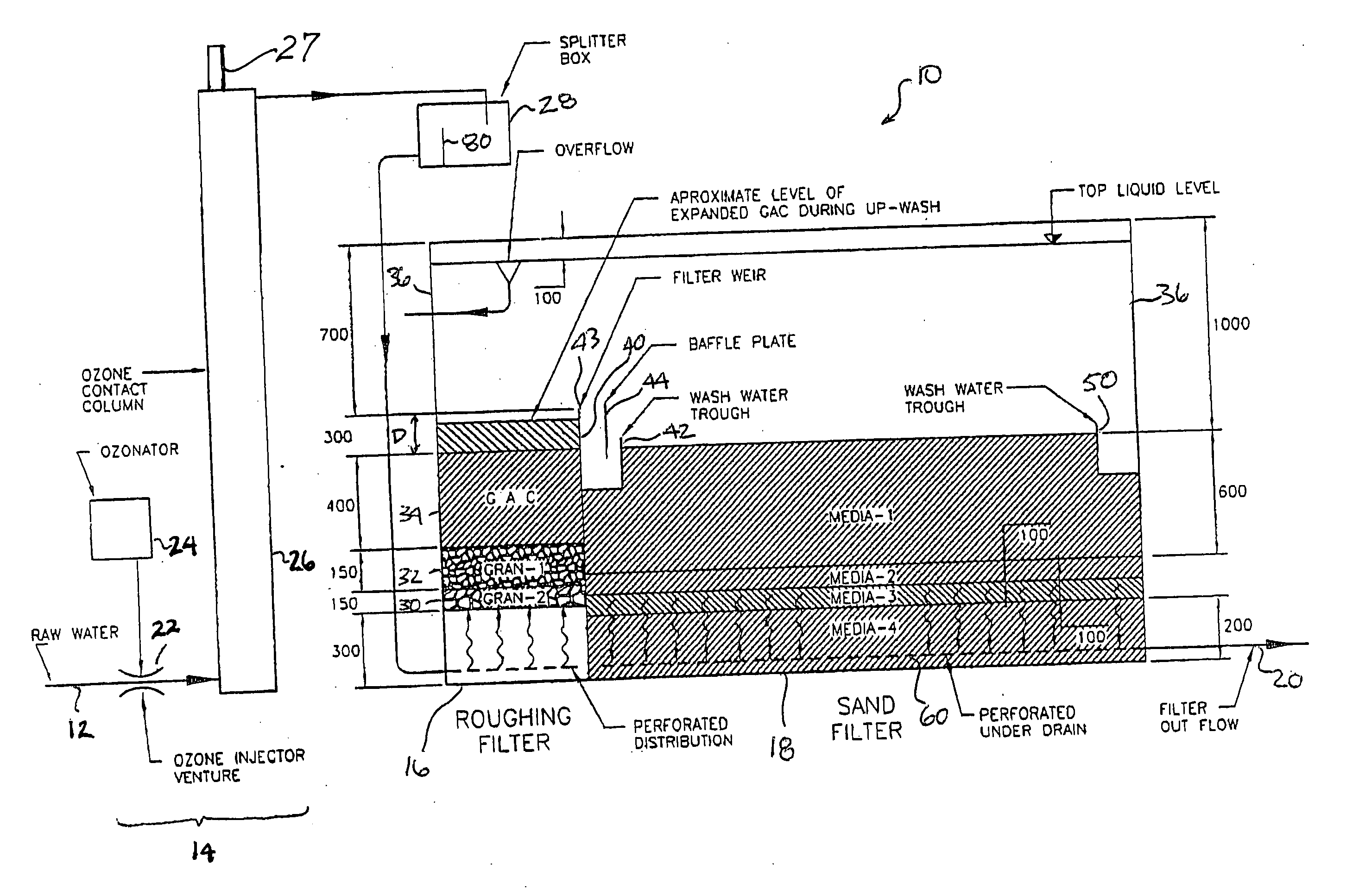 Potable water treatment plant and method of maintaining same