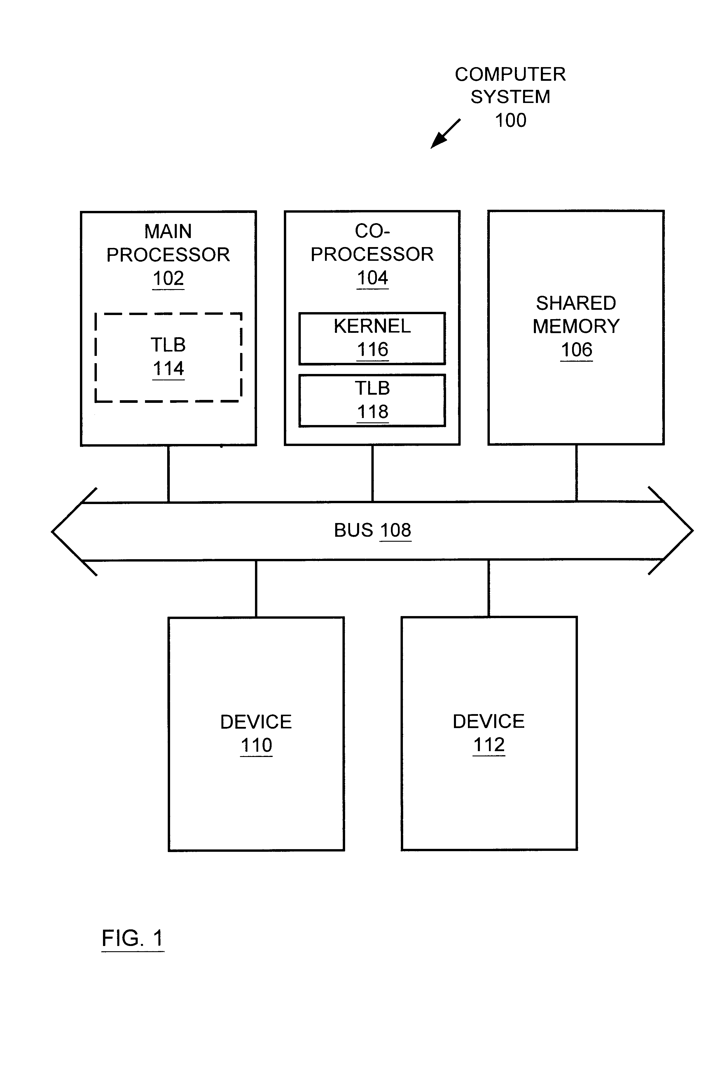 Multiprocessor system implementing virtual memory using a shared memory, and a page replacement method for maintaining paged memory coherence