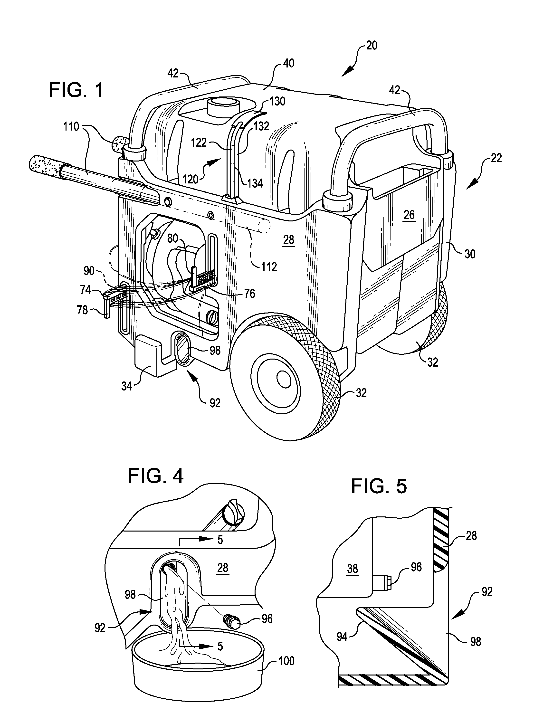 Generator having a plastic frame