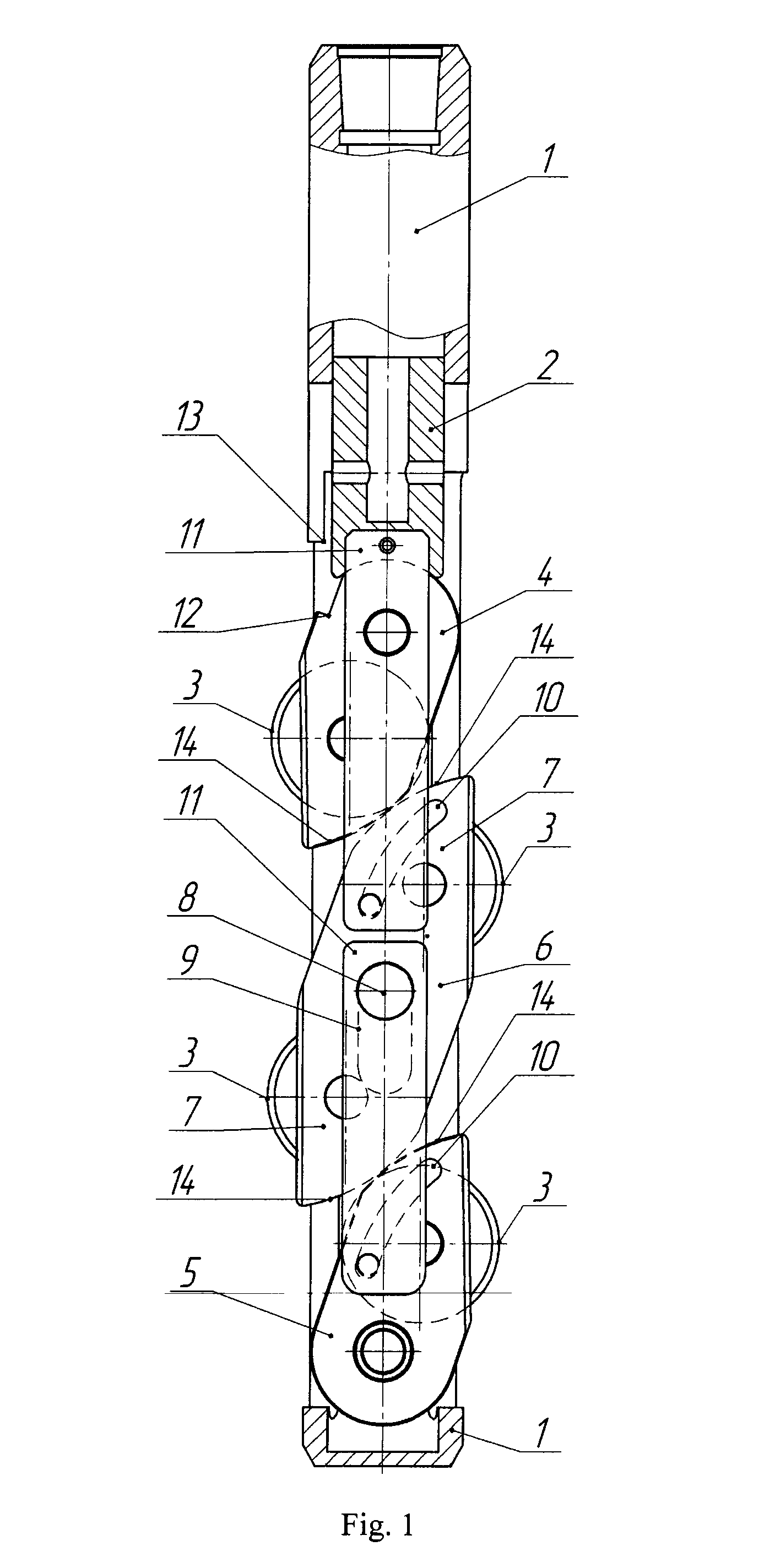 Cutting unit of a slot perforator (variants)