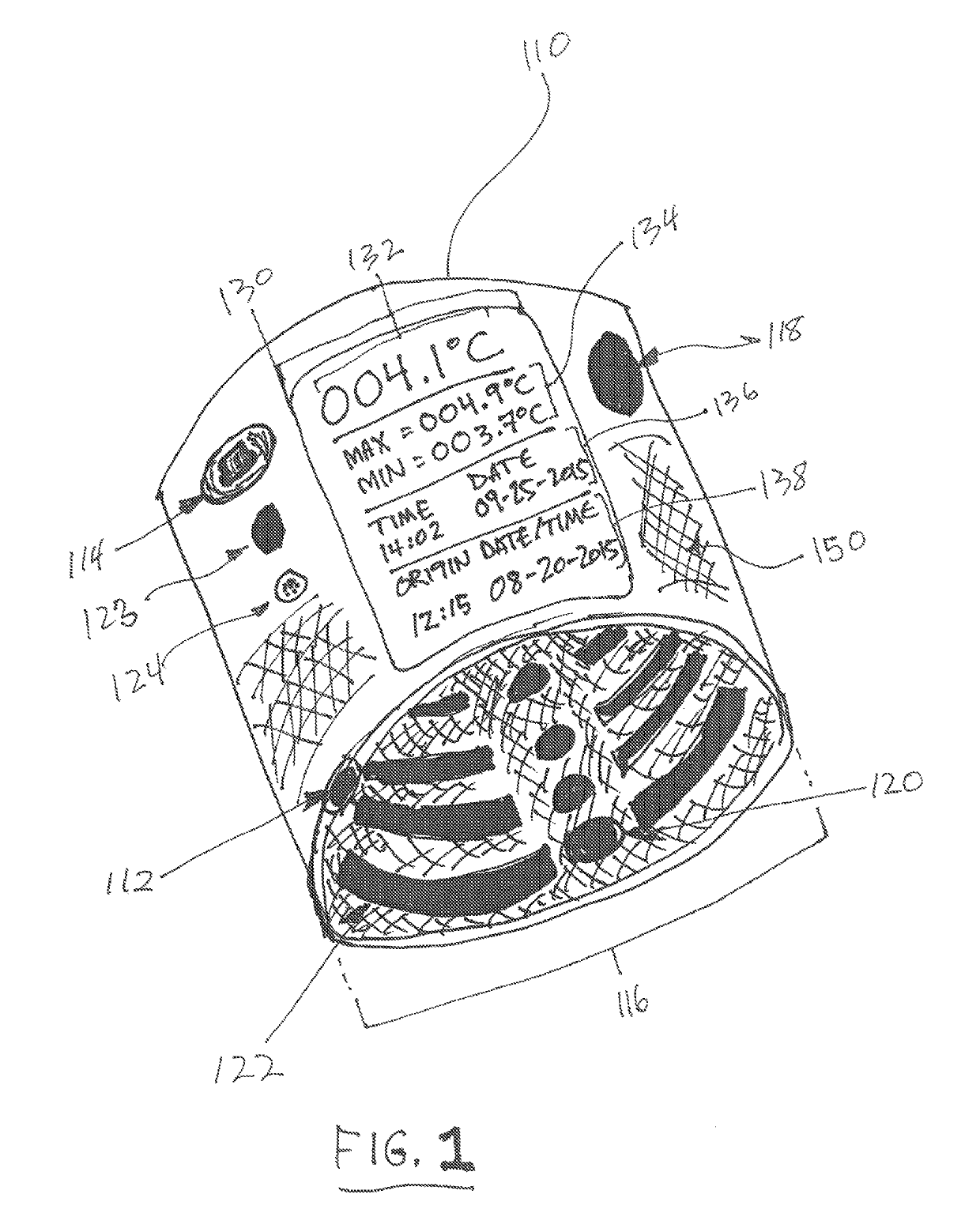 Flexible and conformable medical reservoir temperature monitoring, regulation, and security devices and methods