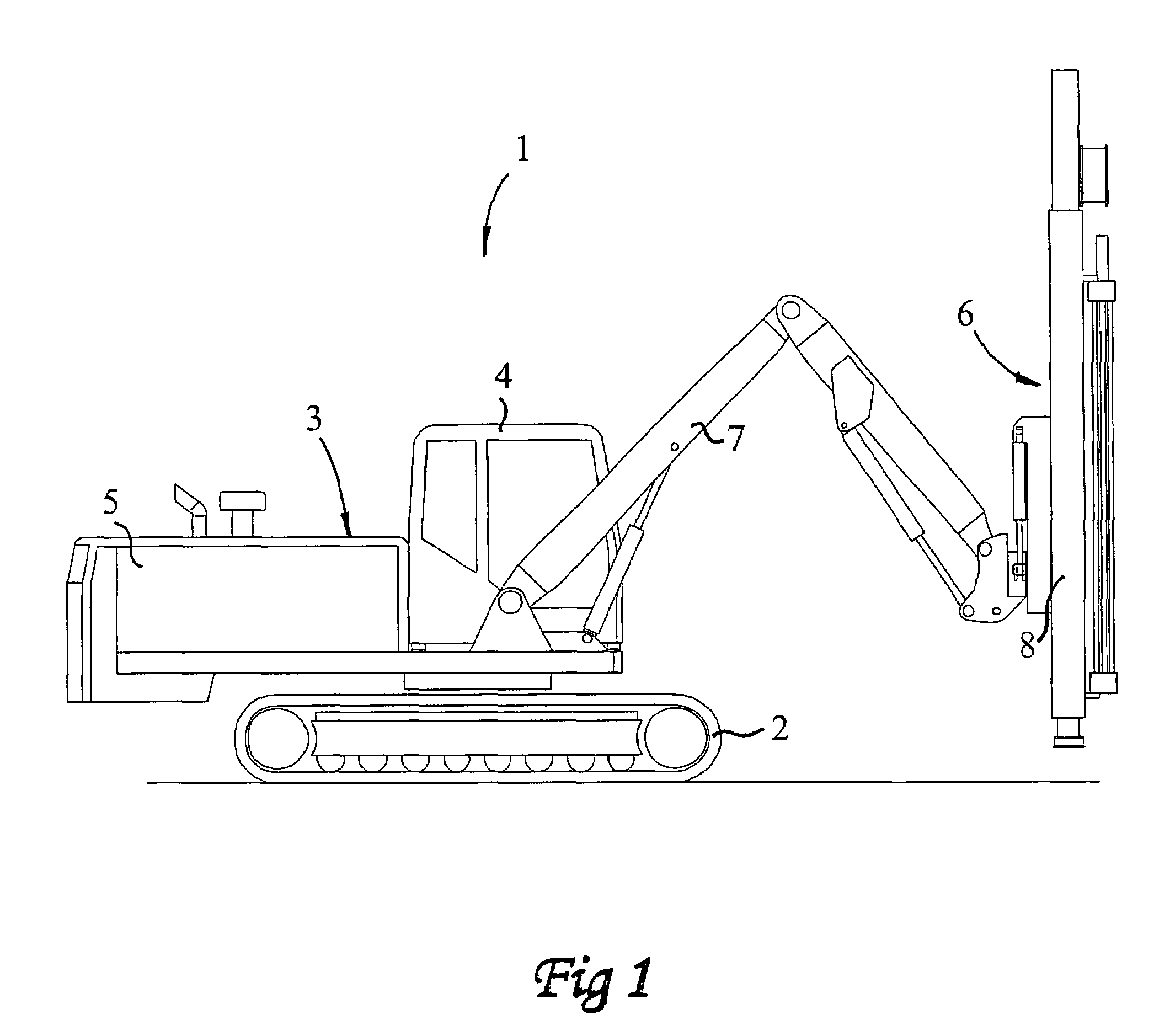 Drill rig and a method for controlling a fan therein