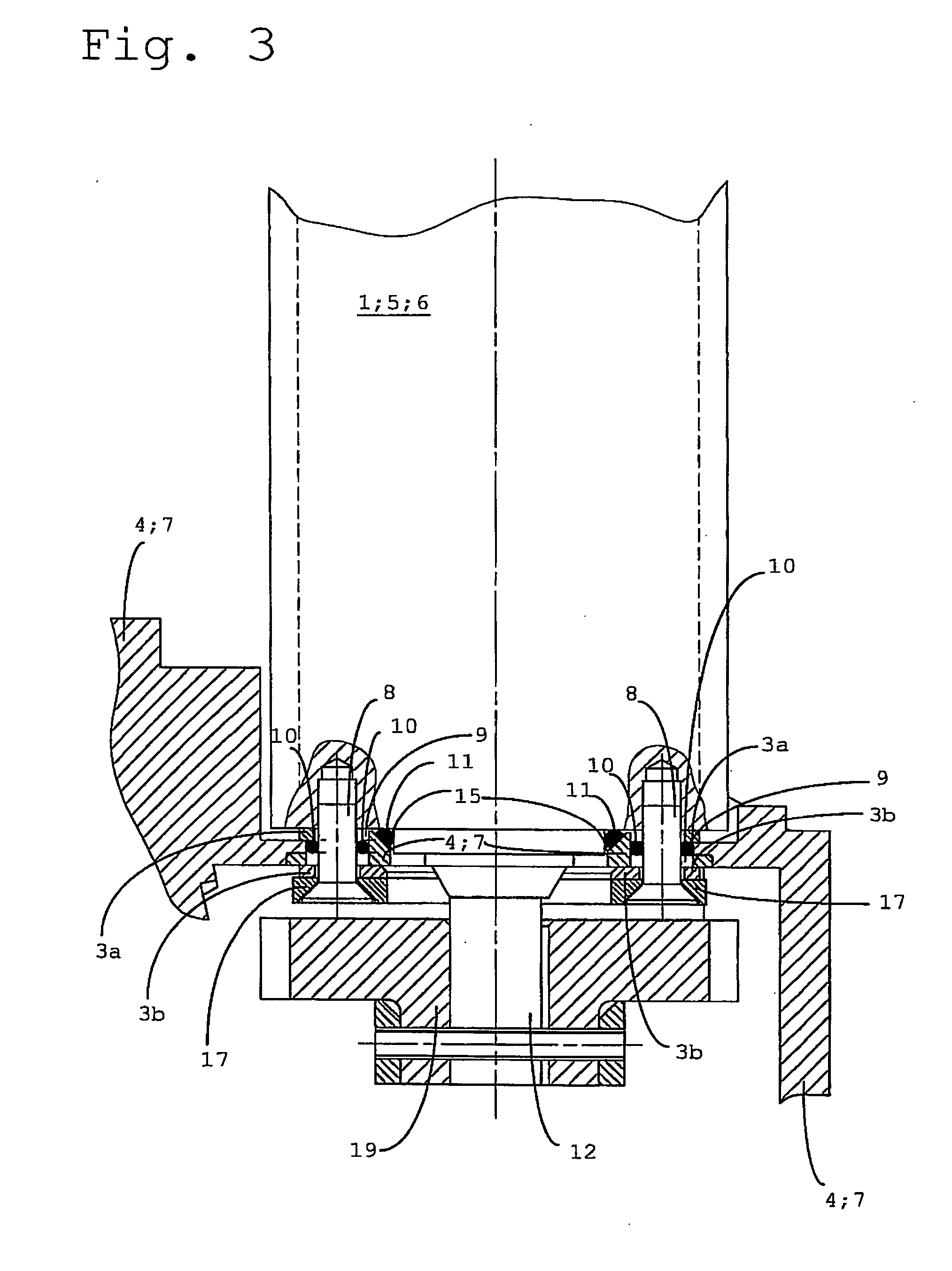 Apparatus for retaining a component that transfers solid-borne sound