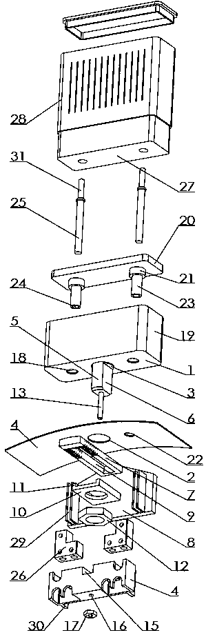 Intelligent switch split electricity taking mechanism as well as connecting device, adaptive part and lamp thereof