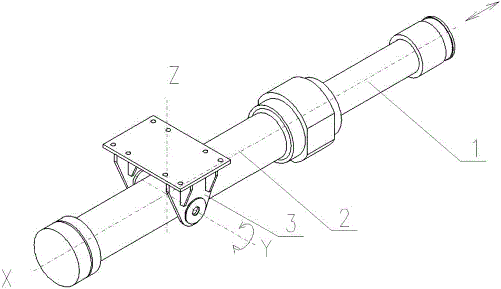 Swing hydraulic cylinder fixing device