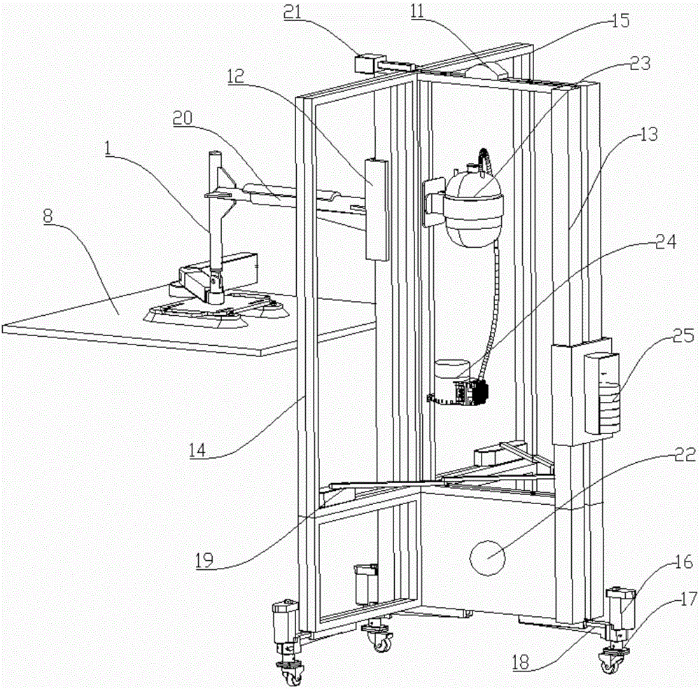 Robot for wall and floor paving