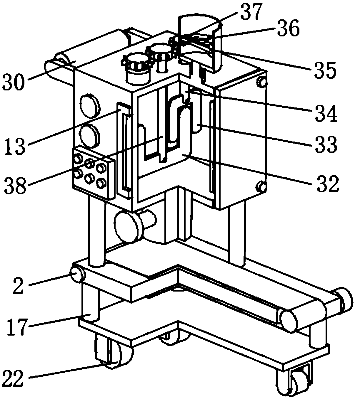 Lithium ion battery raw material mixing device convenient to move
