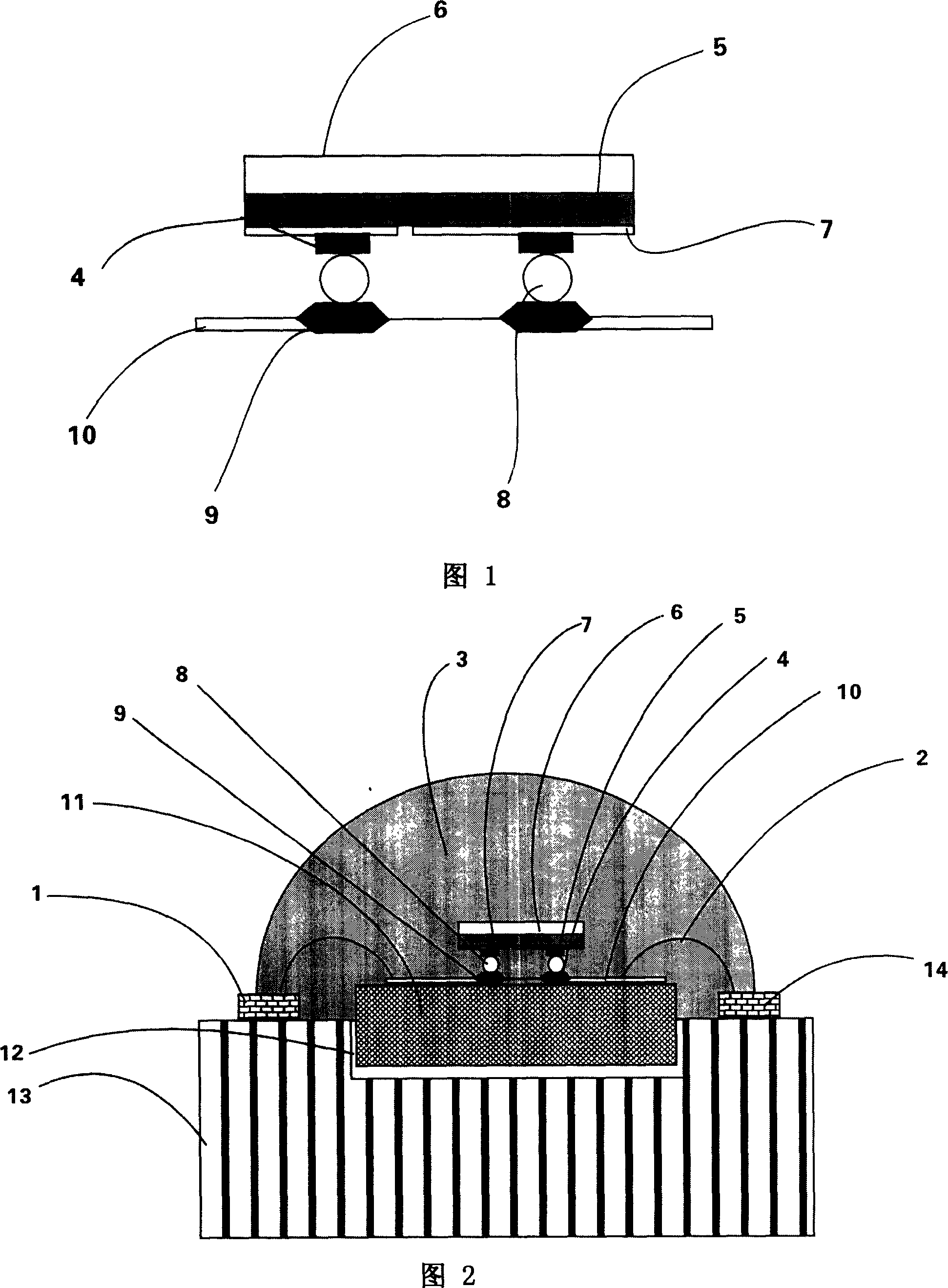 Converse welding method of high power LED chip