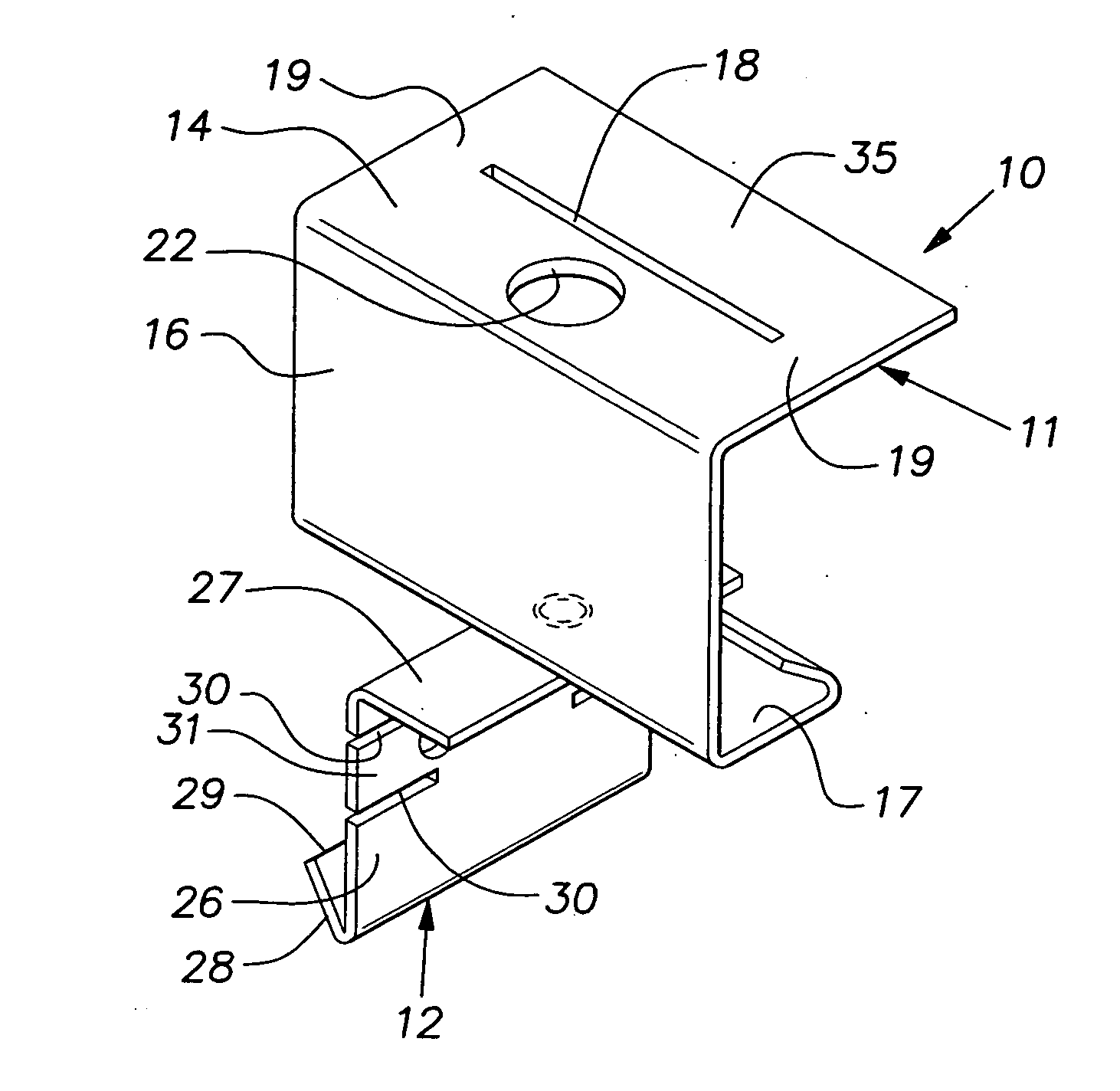 Panel attachment clip