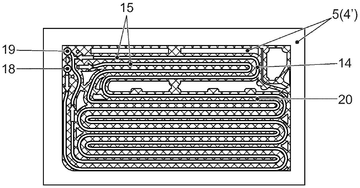 BATTERY HOUSING WITH INCORPORATED COOLING system